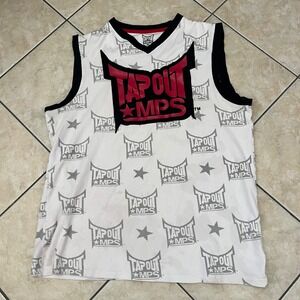 Tapout Mens MPS Shirt XLarge Y2K MMA Big Logo All Over Graphic Streetwear Edgy.